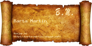 Barta Martin névjegykártya